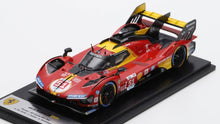 Indlæs billede til gallerivisning FERRARI 499P 3.0L TURBO V6 TEAM FERRARI AF CORSE N 51 3rd 24h LE MANS 2024 ALESSANDRO PIER GUIDI - JAMES CALADO - ANTONIO GIOVINAZZI RED YELLOW BLACK 1:43