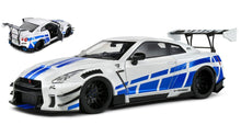 Indlæs billede til gallerivisning NISSAN GT-R (R35) LIBERTY WALK BODY KIT 2.0 COUPE 2024 PEARL/BLUE 1:18