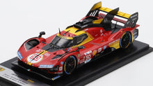 Indlæs billede til gallerivisning FERRARI 499P 3.0L TURBO V6 TEAM FERRARI AF CORSE N 50 WINNER 24h LE MANS 2024 ANTONIO FUOCO - MIGUEL MOLINA - NICKLAS NIELSEN RED YELLOW BLACK 1:43