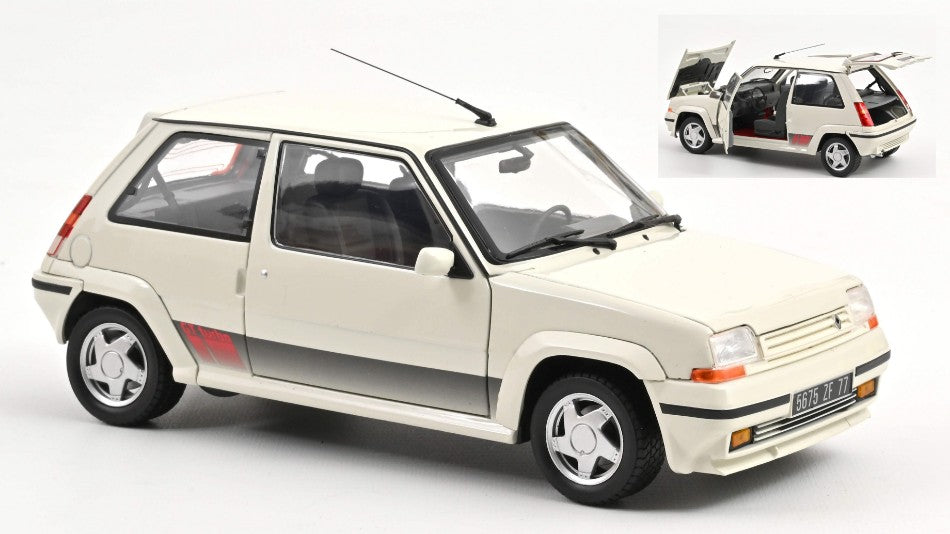 RENAULT SUPERCINQ GT TURBO 1989 PANDA WHITE 1:18