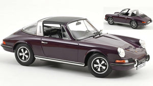 Porsche 911 E TARGA 1971 mørk lilla 1:18