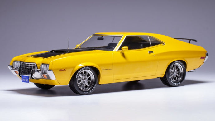 FORD USA GRAN TORINO SPORT COUPE 1972 YELLOW BLACK 1:18