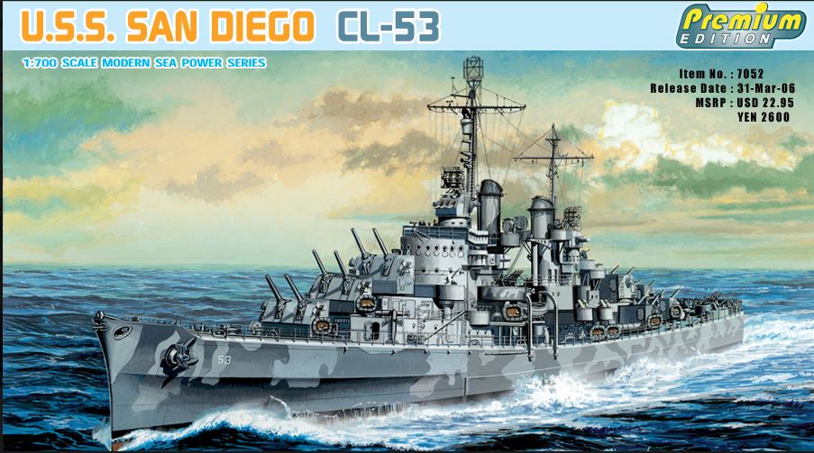 U.S.S. SAN DIEGO CL-53 KIT 1:700