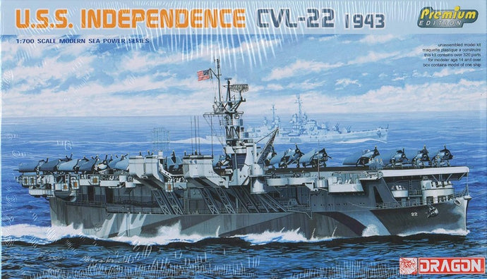 U.S.S. INDEPENDENCE CVL-22 1943 KIT 1:700