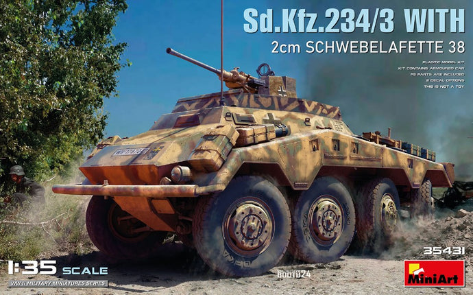 Sd.Kfz.234/3 WITH 2cm SCHWEBELAFETTE 38 KIT 1:35
