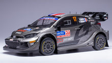 Indlæs billede til gallerivisning TOYOTA YARIS GR RALLY1 TEAM TOYOTA GAZOO RACING WRT N 17 WINNER RALLY FINLAND 2024 SEBASTIEN OGIER - VINCENT LANDAIS GREY 1:18