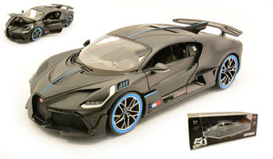 Bugatti DIVO 2019 - 50th ANNIVERSARY MODELS kulstof/blå 1:18