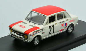 FIAT 128 (night version) N 21 RALLY MONTECARLO 1970 ALAIN JALLOT - GERARD MARION WHITE RED 1:43