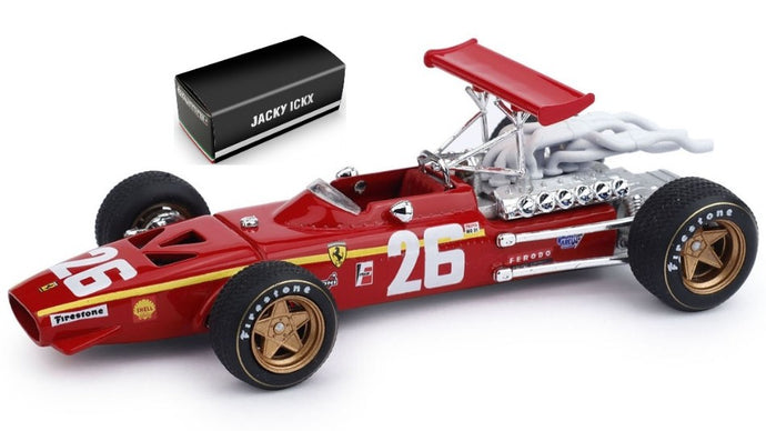 FERRARI F1 312 N 26 WINNER FRANCE GP 1968 JACKY ICKX RED WHITE 1:43