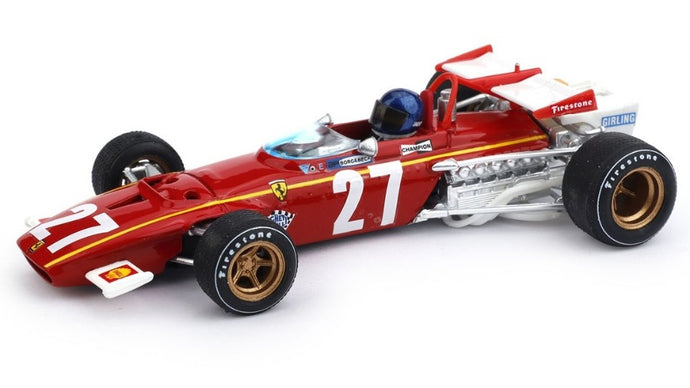 FERRARI 312 B J.ICKX 1970 N.27 8th BELGIUM GP W/PILOTE 1:43