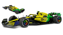 Indlæs billede til gallerivisning Mclaren MCL38 F1 TEAM #81 OSCAR PIASTRI 2nd MONACO GP 2024 - SENNA LIVERY gul/grøn/lilla 1:18