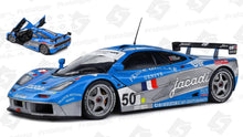 Indlæs billede til gallerivisning McLAREN F-1 GTR 6.1L V12 TEAM GIROIX RACING N 50 5th 24h LE MANS 1995 JEAN DENIS DELETRAZ - FABIEN GIROIX - OLIVIER GROUILLARD BLUE SILVER 1:18