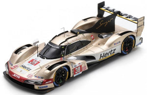 Porsche 963 #38 RASMUSSEN/BUTTON/HANSON 9th 24H LE MANS 2024 hvid/guld/sort 1:43