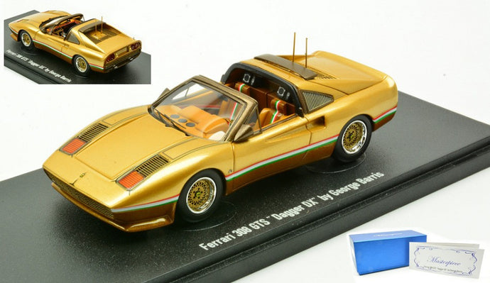 FERRARI 308 GTS SPIDER 1978 GOLD GEORGE BARRIS CAR  