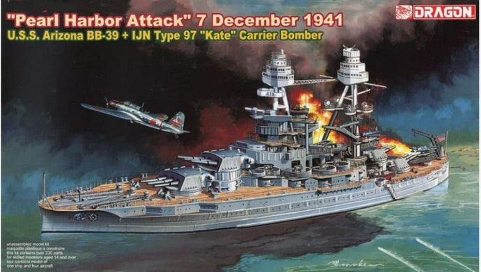 U.S.S. ARIZONA BB-39 PEARL HARBOR ATTACK W/TYPE 97 