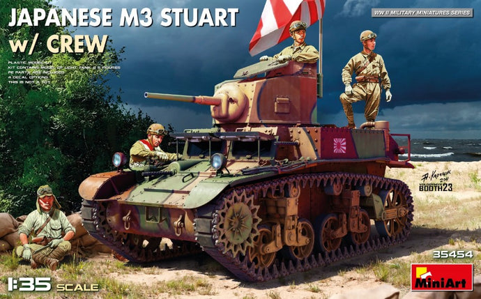 TANK JAPANESE M3 STUART WITH CREW MILITARY 1945 / 1:35