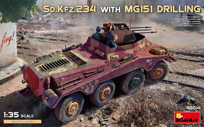 TANK SD.KFZ. 234 WITH MG151 DRILLING MILITARY 1945 / 1:35