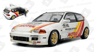 Honda CIVIC (EG6) SOLIDO WORKS MUGEN RACING 1992 hvid/rød/orange 1:18