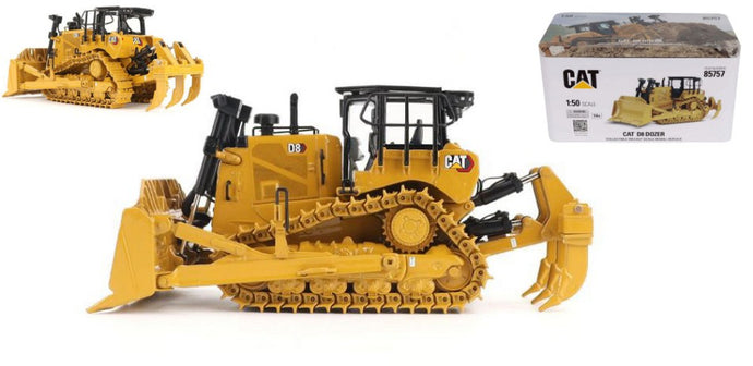 CATERPILLAR CATD8 RUSPA CINGOLATA - DOZER SCRAPER TRACK TYPE TRACTOR YELLOW BLACK 1:50
