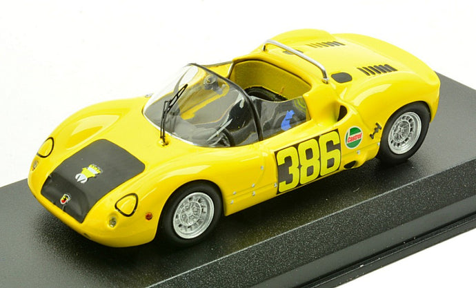 FIAT ABARTH 1000SP SPIDER N 386 TRIESTE OPICINA 1970 MAURO BALDI YELLOW BLACK 1:43