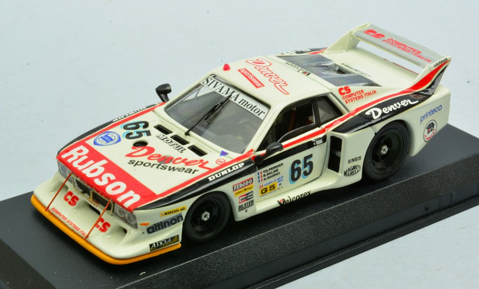 LANCIA BETA MONTECARLO TURBO TEAM SIVAMA DI GALLIATE N 65 24h LE MANS 1982 GIANNI GIUDICI - THIERRY PERRIER - BERNARD SALAM WHITE RED 1:43