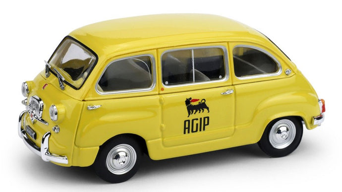 FIAT 600D MULTIPLA COMMERCIALE AGIP 1960 YELLOW 1:43