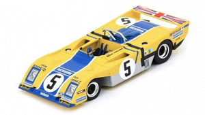 DUCKHAMS LM72 3.0L V8 TEAM DUCKHAMS OIL MOTOR RACING N 5 24h LE MANS 1973 ALAIN DE CADENET - CHRIS CRAFT YELLOW BLUE 1:43