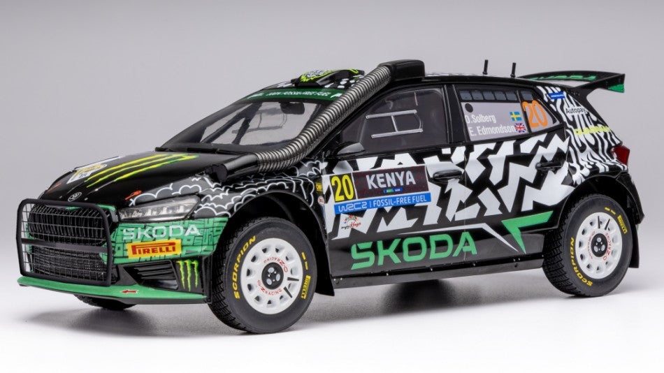 SKODA FABIA N.22 RALLY2 SAFARY KENYA 2024 SOBERG-EDMONDSON 1:18n