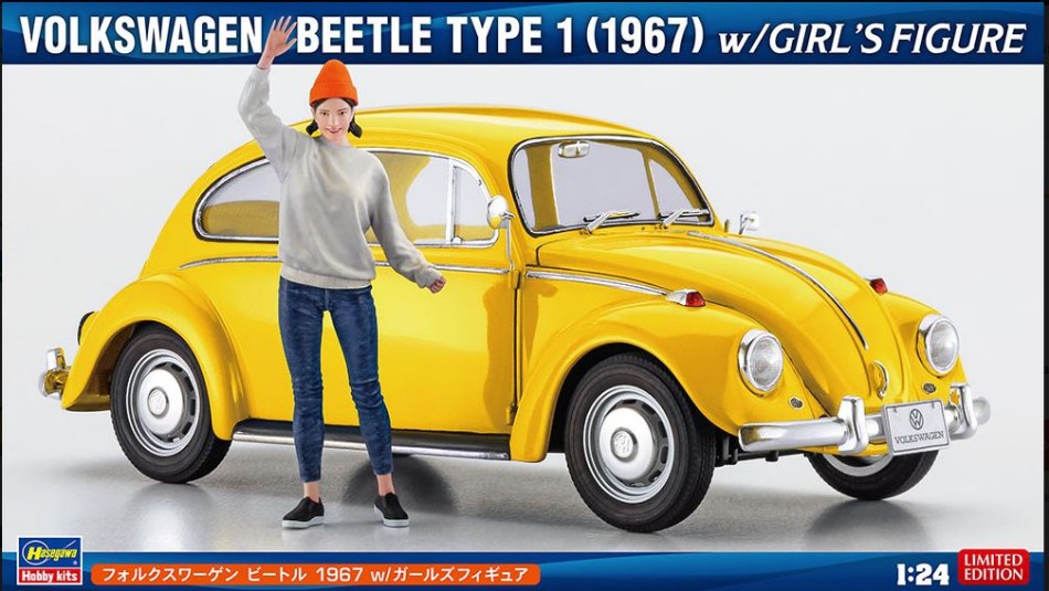VOLKSWAGEN BEETLE TYPE 1 WITH GIRL FIGURE 1967 / 1:24