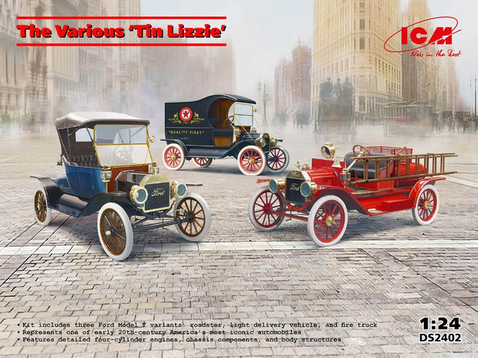 The Various ‘Tin Lizzie’ IL SET INCLUDE 3 AUTOMOBILI  KIT 1:24
