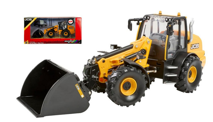 JCB TM4205 RUSPA GOMMATA - TRACTOR SCRAPER YELLOW BLACK 1:32