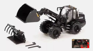 JCB TM420S RUSPA GOMMATA BLACK EDITION - TRACTOR SCRAPER BLACK 1:32