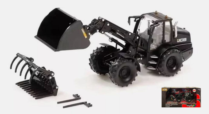 JCB TM420S RUSPA GOMMATA BLACK EDITION - TRACTOR SCRAPER BLACK 1:32