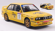Indlæs billede til gallerivisning BMW 3-SERIES (E30) Gr.A N 1 3rd RALLY PRINCIPE ASTURIAS 1992 JOSE MARIA PONCE - JOSE CARLOS DENIZ YELLOW 1:18