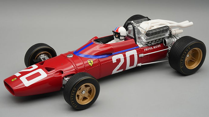 FERRARI 312 F1-67 N.20 MONACO GP 1967 C.AMON C/VETRINA E PILOTA 1:18
