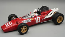 Indlæs billede til gallerivisning Ferrari 312 F1 #10 MIKE PARKES NURBURGRING GP 1966 + FIGUUR rød/hvid 1:18