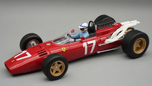 Indlæs billede til gallerivisning Ferrari 312 F1 #17 JOHN SURTEES MONACO GP 1966 + FIGUUR rød/hvid 1:18