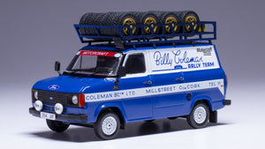 FORD ENGLAND TRANSIT MKI VAN TEAM BILLY COLEMAN RALLY ASSISTANCE 1975 BLUE WHITE 1:43