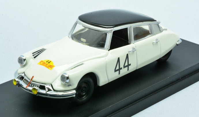 CITROEN DS19 N 44 WINNER RALLY TOUR DE CORSE 1961 RENE TRAUTMANN - JEAN CLAUDE OGIER WHITE BLACK 1:43