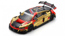 Indlæs billede til gallerivisning AUDI R8 LMS GT3 TEAM AUDI SPORT ASIA ABSOLUTE N 40 2nd FIA GT WORLD CUP MACAU 2023 EDOARDO MORTARA ORANGE GOLD BLACK 1:18