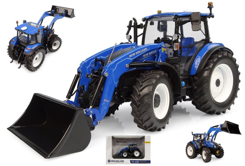 TRATTORE NEW HOLLAND T5.120 DUAL COMMAND WITH FRONTLOADER 1:32