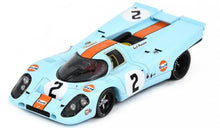 Indlæs billede til gallerivisning PORSCHE 917K N 2 4th 12h SEBRING 1971 PEDRO RODRIGUEZ - JACKIE OLIVER LIGHT BLUE ORANGE 1:43