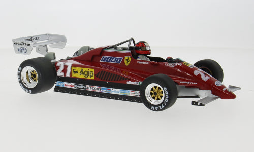 FERRARI 126C2 N.27 BELGIAN GP (ZOLDER) 1982 G.VILLENEUVE CAR CRASH 1:18