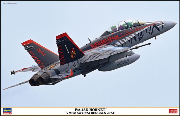 GRUMMAN F/A-18D SUPER HORNET VFMA 224 BENGALS MILITARY AIRPLANE / 1:48