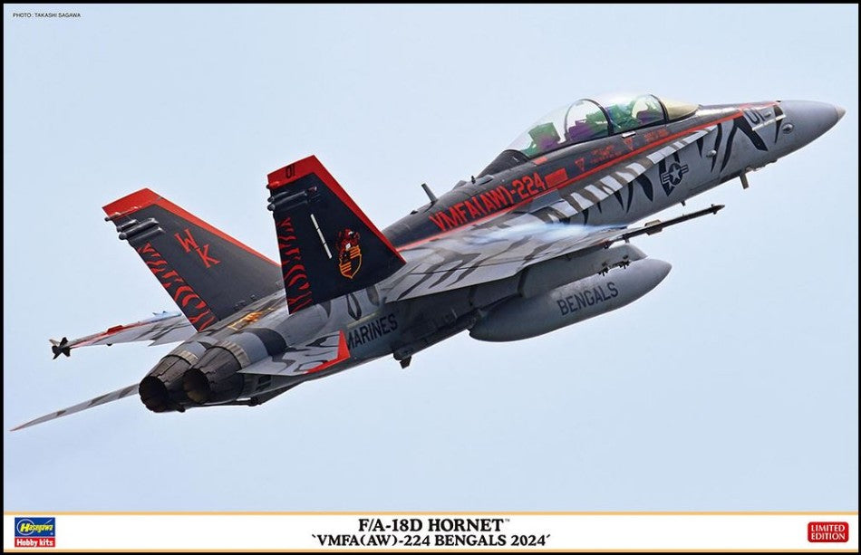 GRUMMAN F/A-18D SUPER HORNET VFMA 224 BENGALS MILITARY AIRPLANE / 1:48