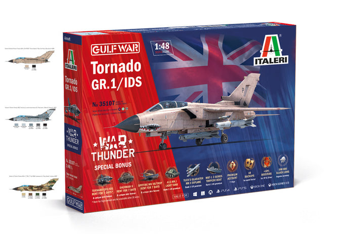 PANAVIA AIRCRAFT TORNADO GR.1/IDS MILITARY AIRPLANE - GULF WAR / 1:48