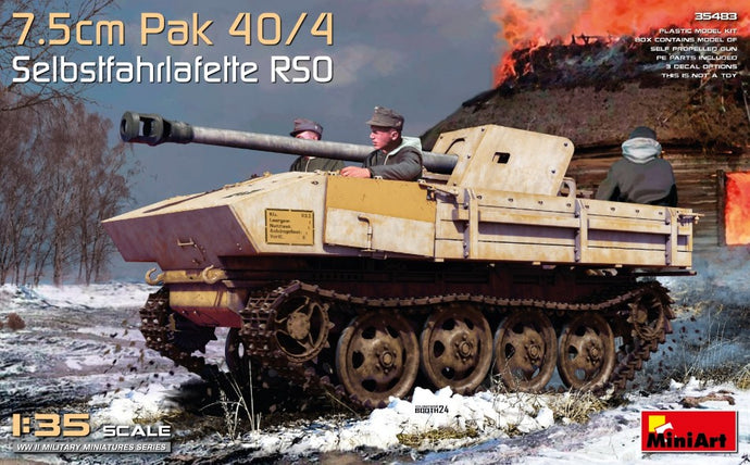 7,5 cm PAK 40/4 AUF GEP.SELBSTFAHRLAFETTE RSO KIT 1:35