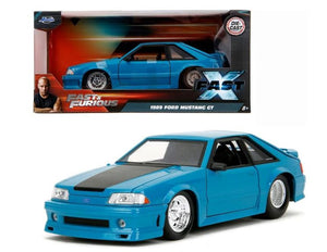 Ford MUSTANG GT - FAST & FURIOUS lys blå/sort 1:24