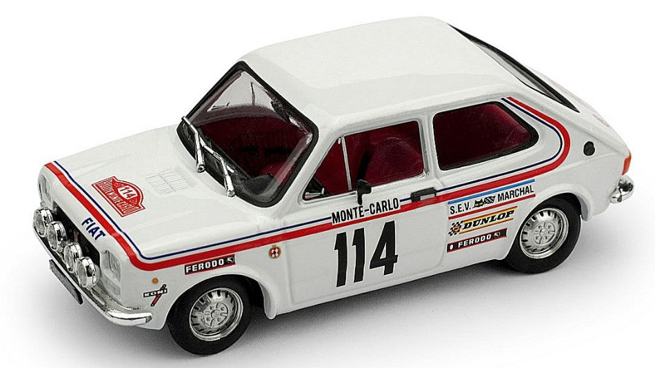 FIAT 127 N.114 ABANDON RALLY MONTE CARLO 1973 DONGUES-SAULIES 1:43