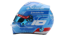 Indlæs billede til gallerivisning BELL HELMET CASCO HELMET F1 CHARLES LECLERC TEAM FERRARI HP N 16 MIAMI GP 2024 LIGHT BLUE 1:5